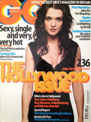 GENTLEMENS QUARTERLY (UK) magazine side cover July 2002