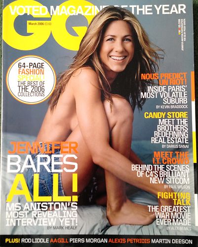 GENTLEMENS QUARTERLY (UK) magazine side cover March 2006