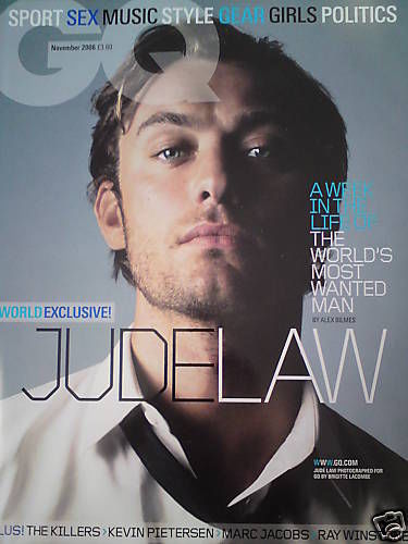 GENTLEMENS QUARTERLY (UK) magazine side cover November 2006
