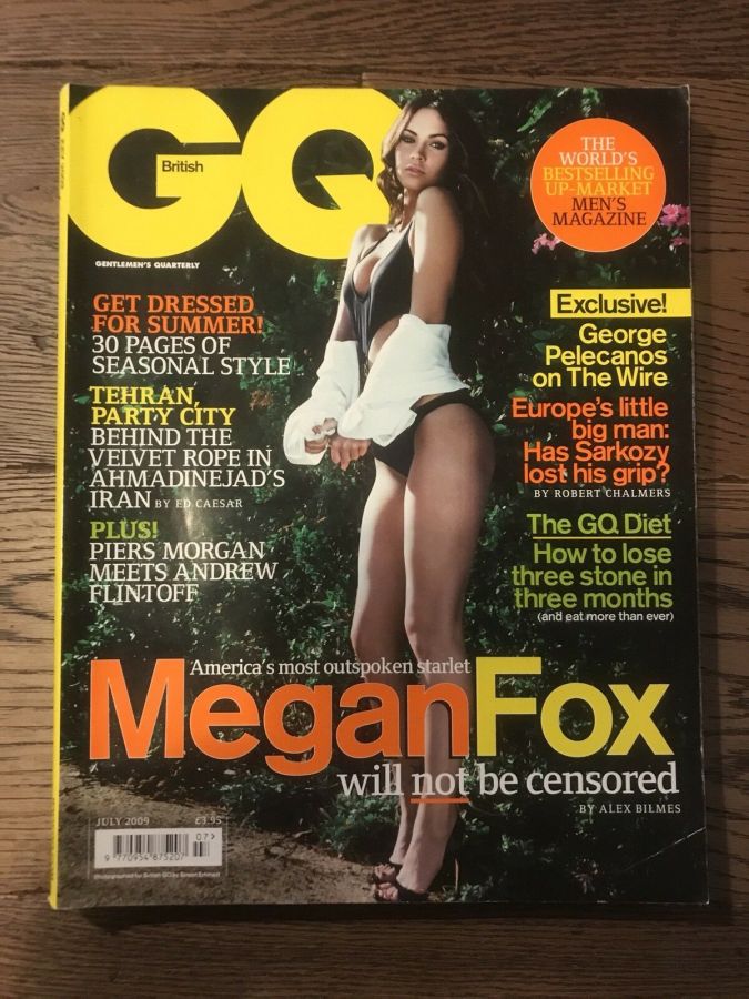GENTLEMENS QUARTERLY (UK) magazine side cover July 2009