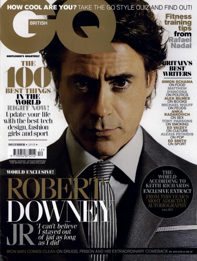 GENTLEMENS QUARTERLY (UK) magazine side cover December 2010