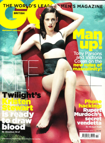 GENTLEMENS QUARTERLY (UK) magazine side cover November 2011