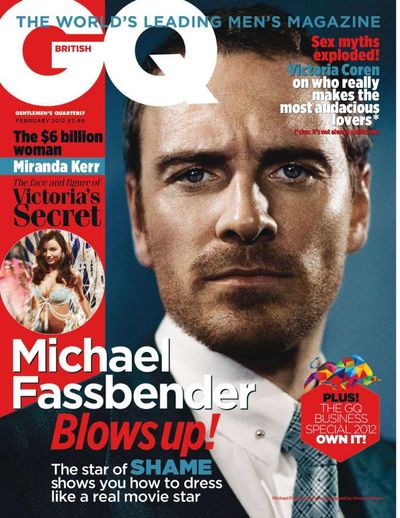 GENTLEMENS QUARTERLY (UK) magazine side cover February 2012