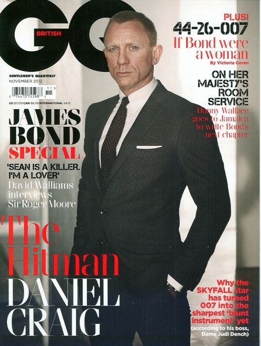 GENTLEMENS QUARTERLY (UK) magazine side cover November 2012