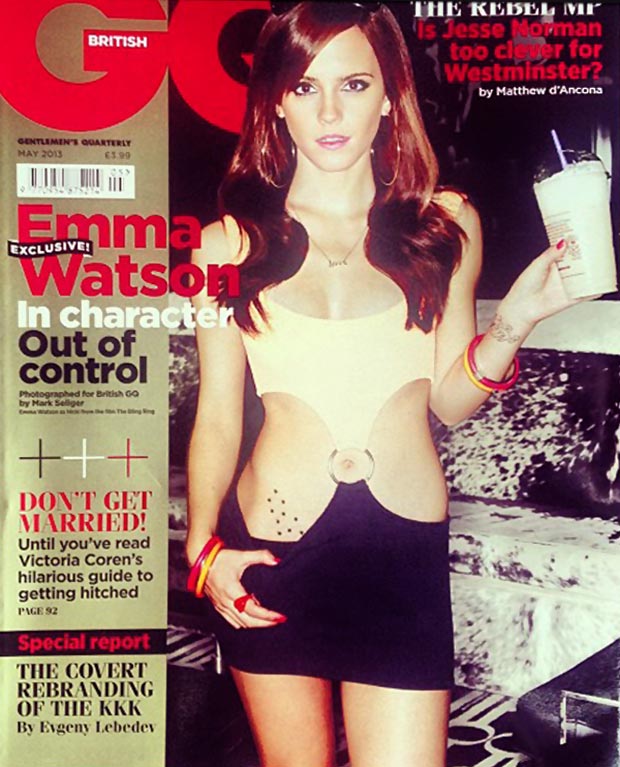 GENTLEMENS QUARTERLY (UK) magazine side cover May 2013