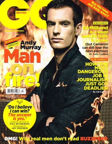 GENTLEMENS QUARTERLY (UK) magazine side cover July 2013