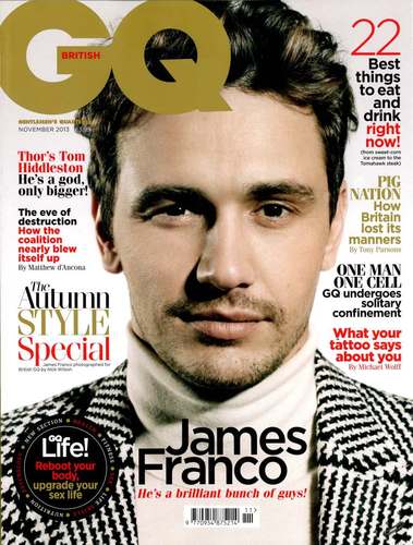 GENTLEMENS QUARTERLY (UK) magazine side cover November 2013