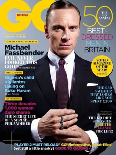 GENTLEMENS QUARTERLY (UK) magazine side cover February 2014