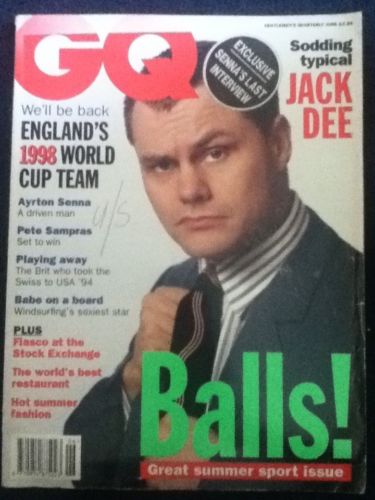 GENTLEMENS QUARTERLY (UK) magazine side cover June 1994