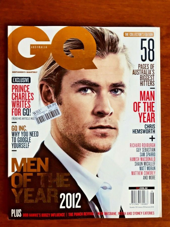 GENTLEMENS QUARTERLY AUSTRALIA magazine side cover  December 2002/ January 2003 