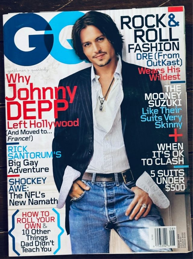 GENTLEMENS QUARTERLY AUSTRALIA magazine side cover  August 2003