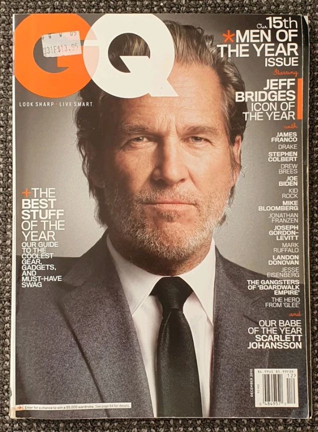 GENTLEMENS QUARTERLY AUSTRALIA magazine side cover  December 2010