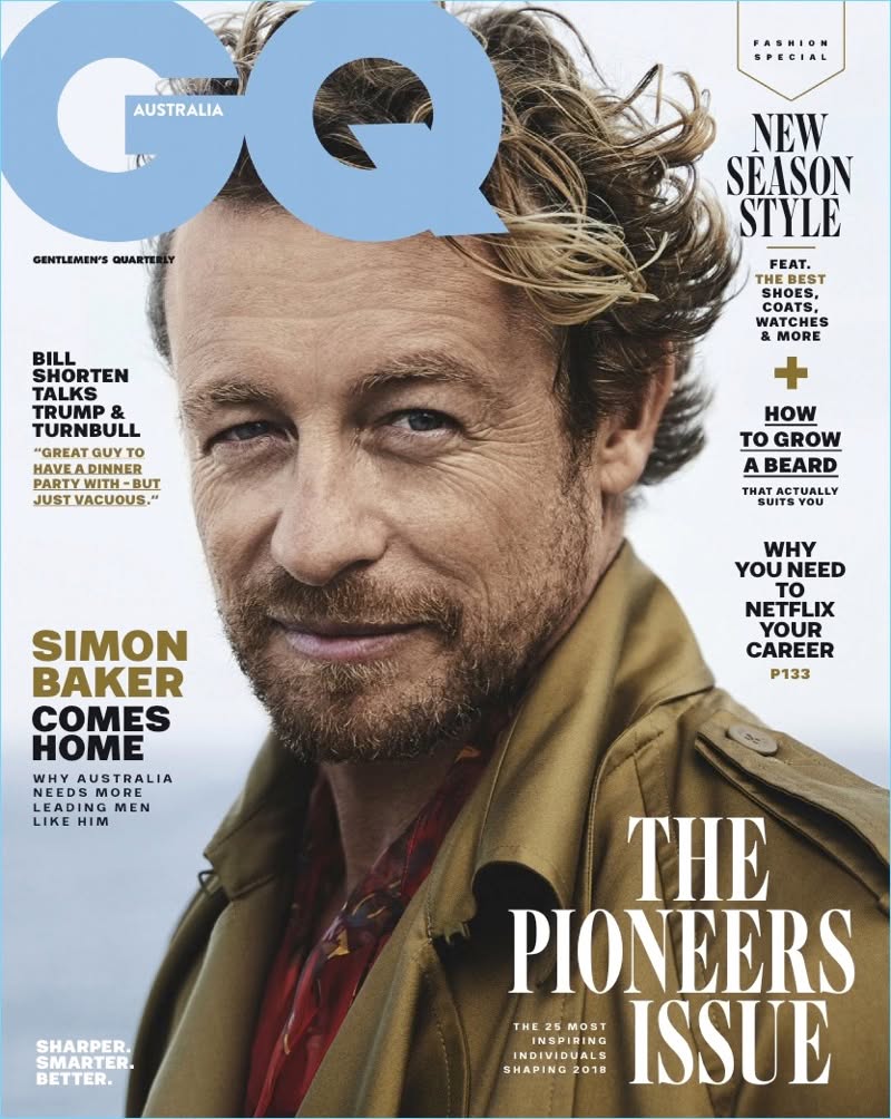 GENTLEMENS QUARTERLY AUSTRALIA magazine side cover  March/April 2018