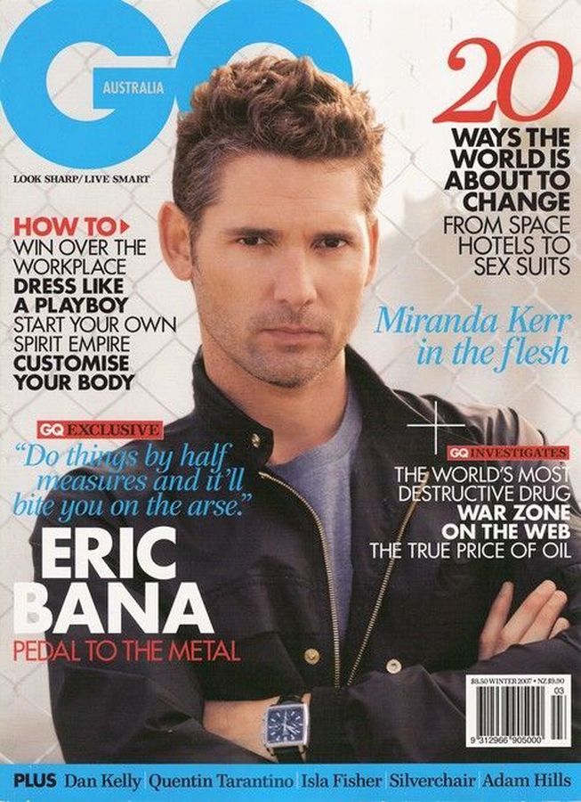 GENTLEMENS QUARTERLY AUSTRALIA magazine side cover  June 2007