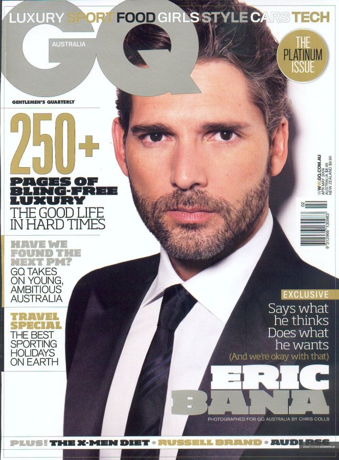 GENTLEMENS QUARTERLY AUSTRALIA magazine side cover  March 2009