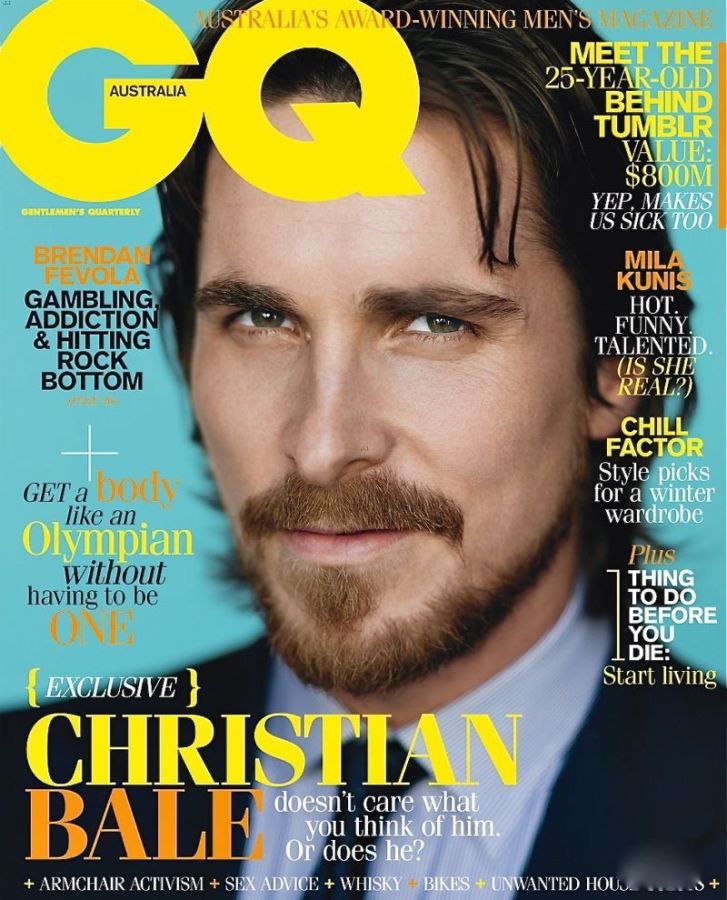 GENTLEMENS QUARTERLY AUSTRALIA magazine side cover  June/July 2012