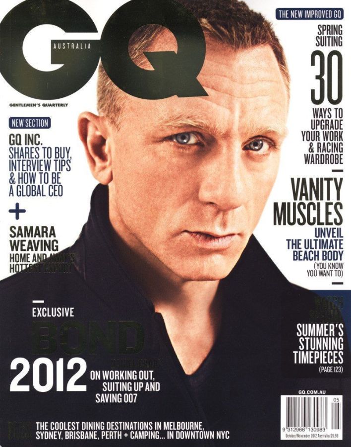 GENTLEMENS QUARTERLY AUSTRALIA magazine side cover  October 2012