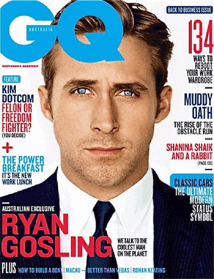 GENTLEMENS QUARTERLY AUSTRALIA magazine side cover  February/March 2013