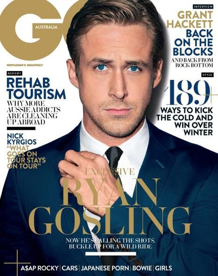 GENTLEMENS QUARTERLY AUSTRALIA magazine side cover  June 2015