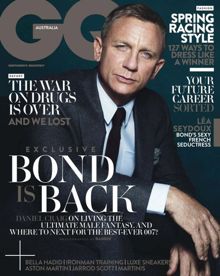 GENTLEMENS QUARTERLY AUSTRALIA magazine side cover  November 2015