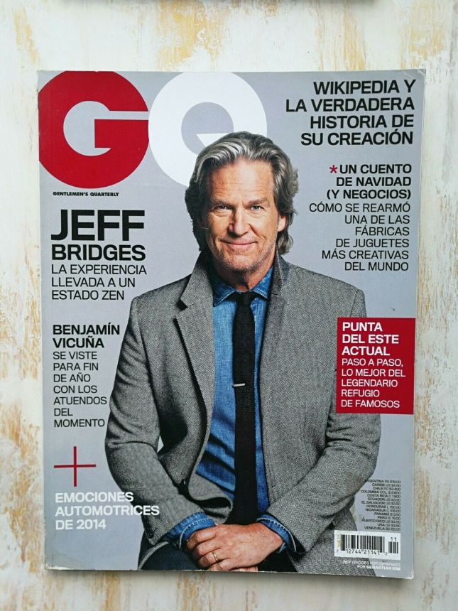 GENTLEMENS QUARTERLY COLOMBIA magazine side cover  December 2013
