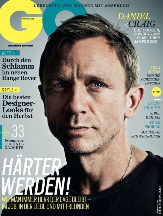 GENTLEMENS QUARTERLY GERMANY magazine side cover  September 2011
