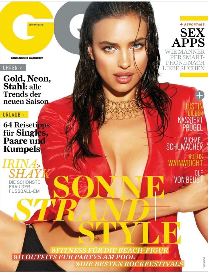GENTLEMENS QUARTERLY GERMANY magazine side cover  July 2012