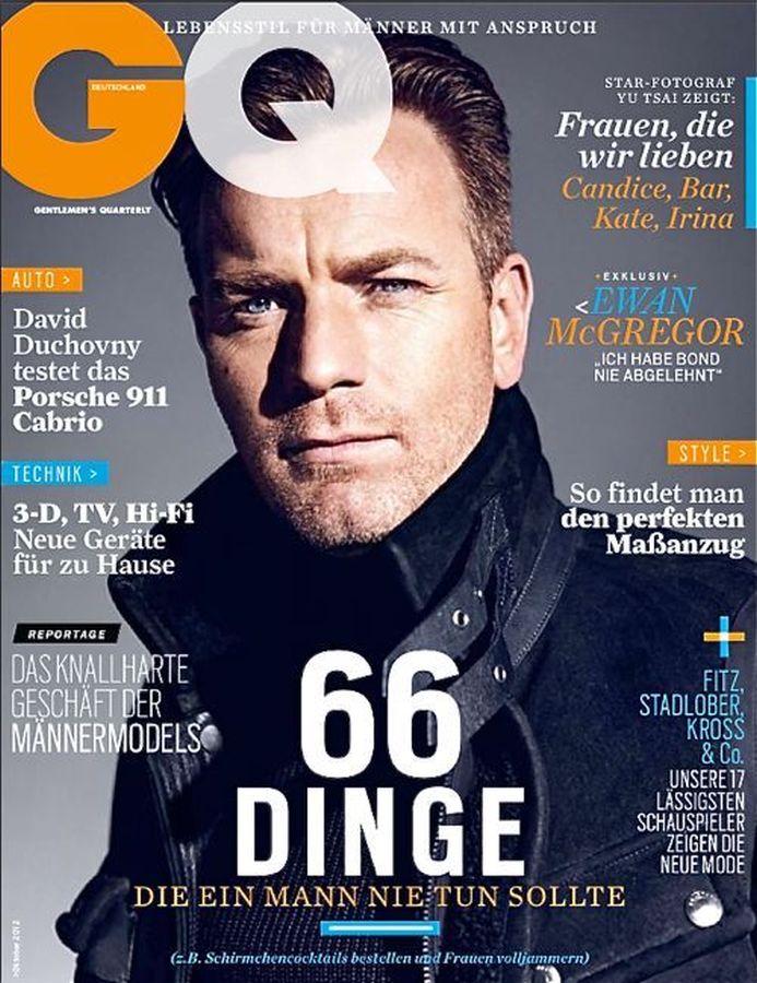 GENTLEMENS QUARTERLY GERMANY magazine side cover  October 2012