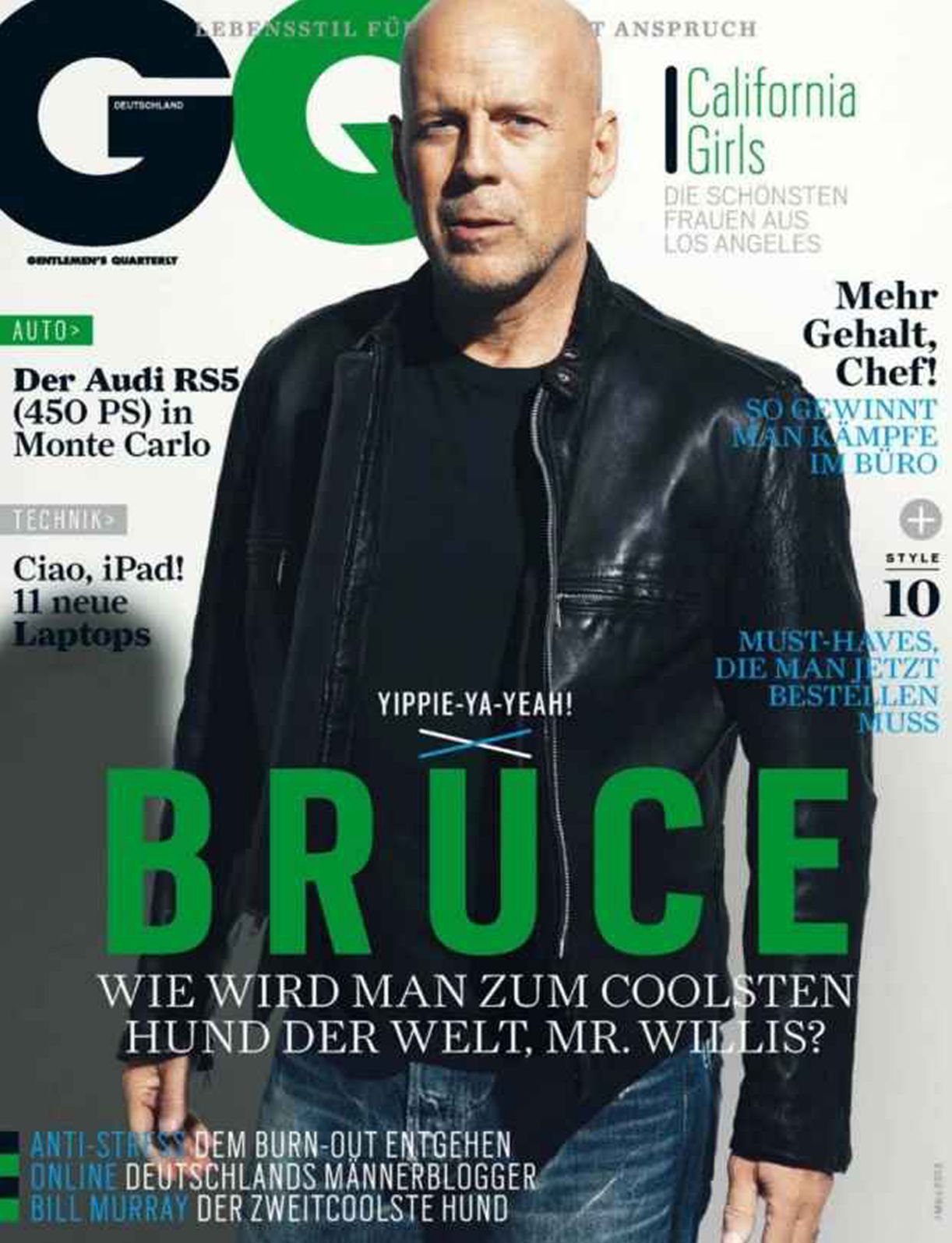 GENTLEMENS QUARTERLY GERMANY magazine side cover  March 2013