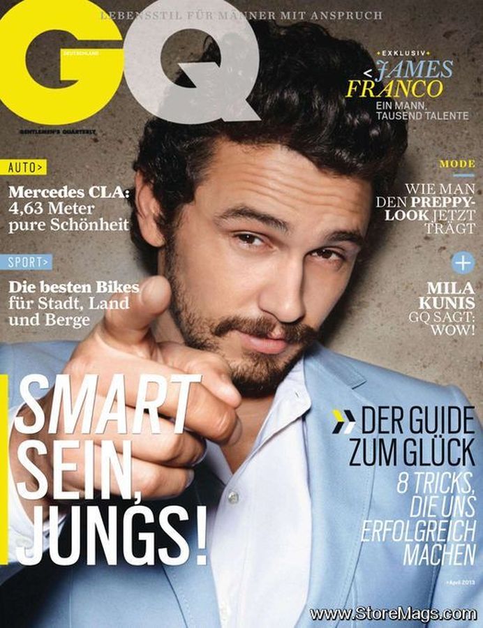 GENTLEMENS QUARTERLY GERMANY magazine side cover  April 2013