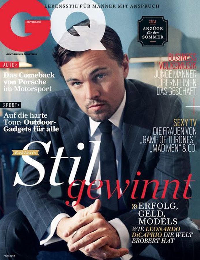 GENTLEMENS QUARTERLY GERMANY magazine side cover  June 2013