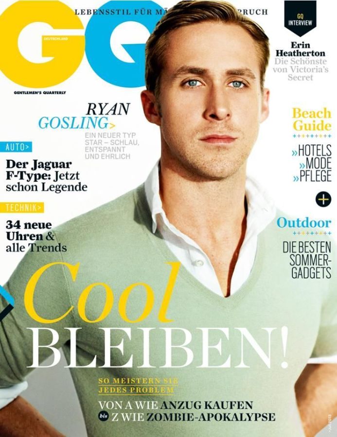 GENTLEMENS QUARTERLY GERMANY magazine side cover  July 2013