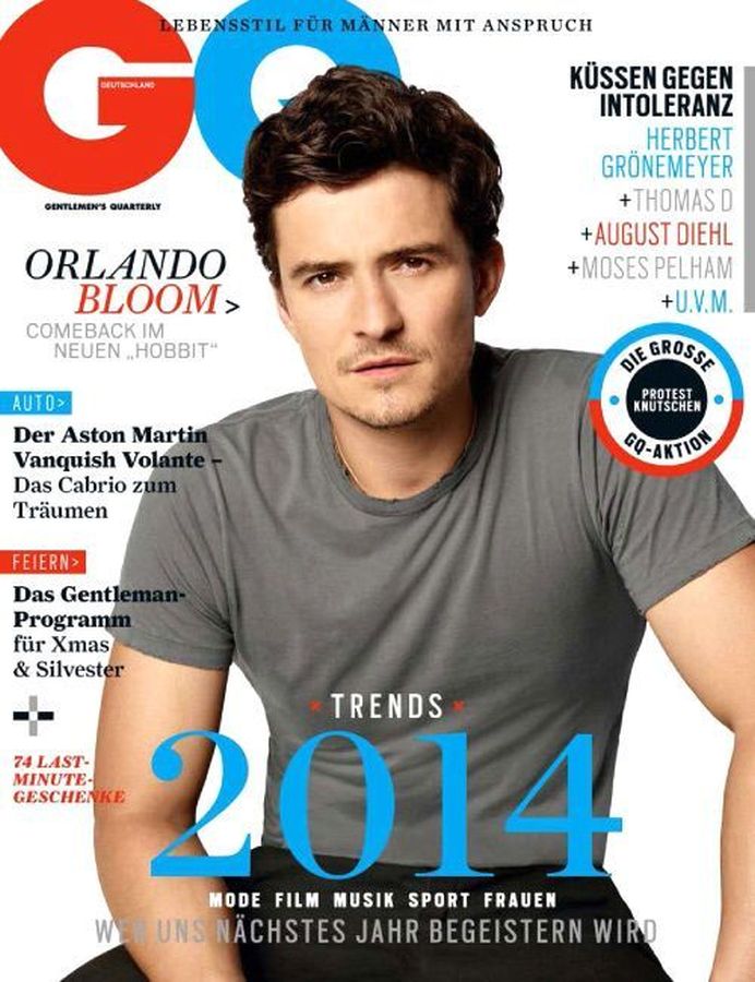 GENTLEMENS QUARTERLY GERMANY magazine side cover  January 2014