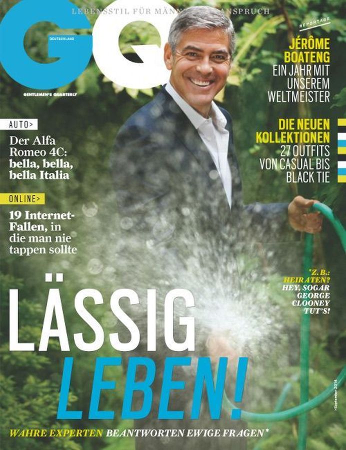 GENTLEMENS QUARTERLY GERMANY magazine side cover  September 2014