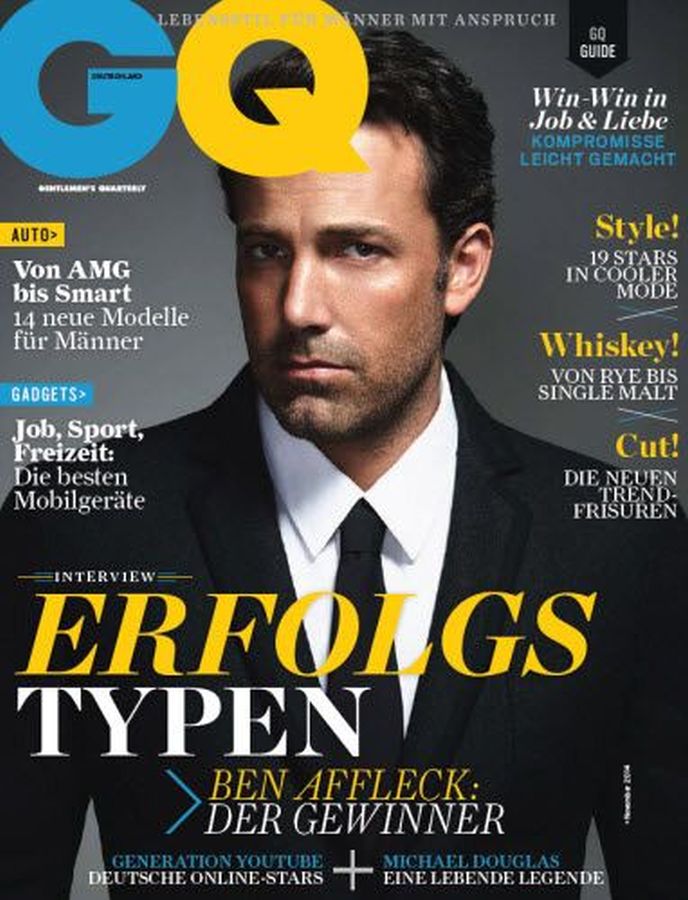 GENTLEMENS QUARTERLY GERMANY magazine side cover  November 2014