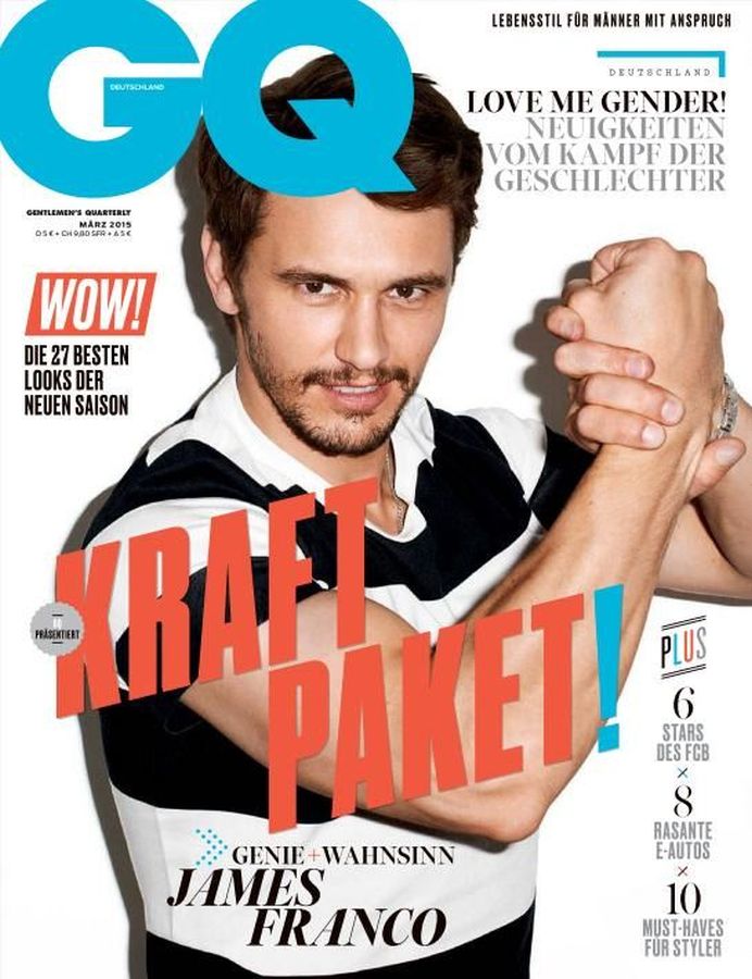 GENTLEMENS QUARTERLY GERMANY magazine side cover  March 2015