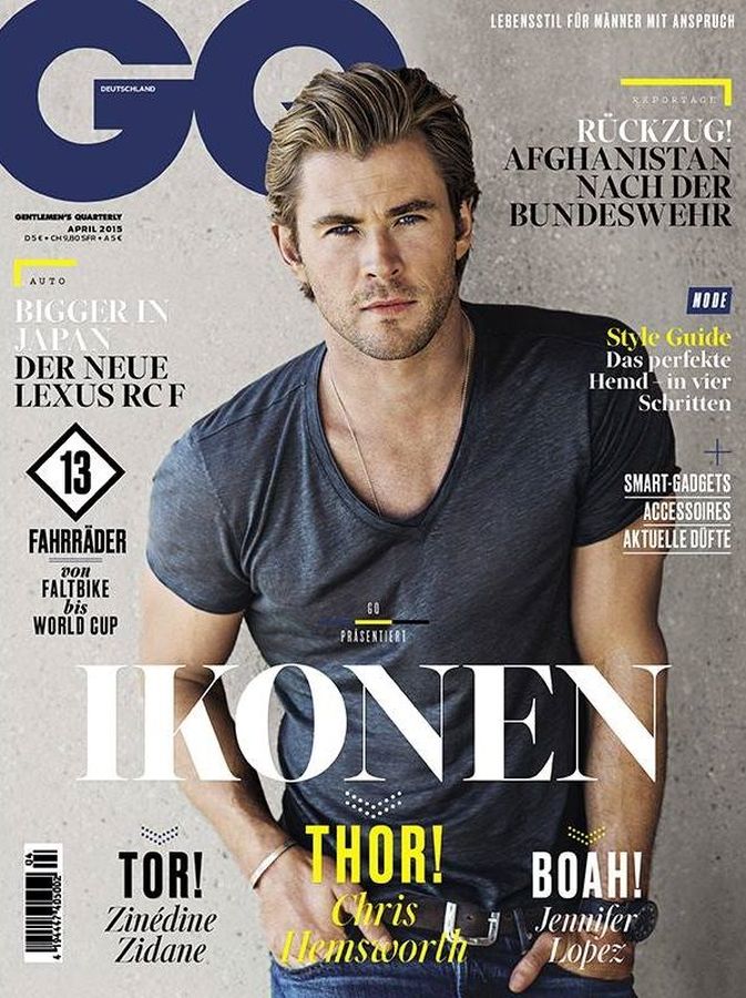 GENTLEMENS QUARTERLY GERMANY magazine side cover  April 2015