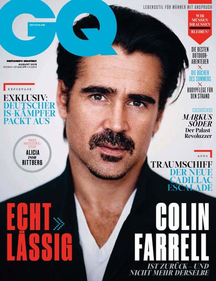 GENTLEMENS QUARTERLY GERMANY magazine side cover  August 2015