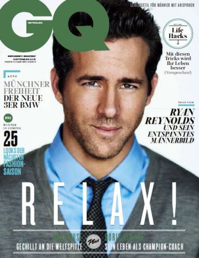 GENTLEMENS QUARTERLY GERMANY magazine side cover  September 2015