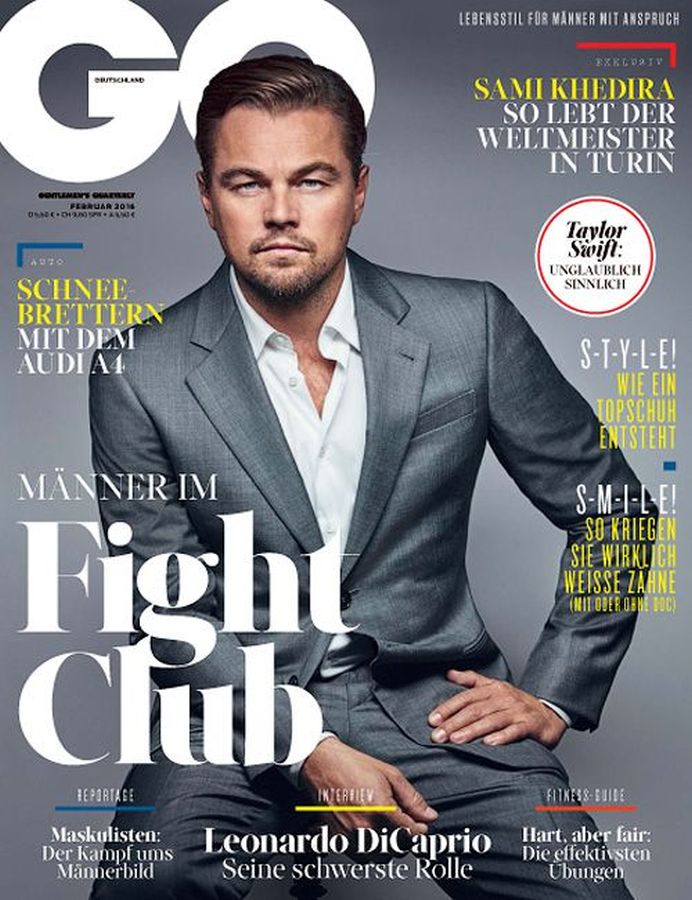 GENTLEMENS QUARTERLY GERMANY magazine side cover  February 2016