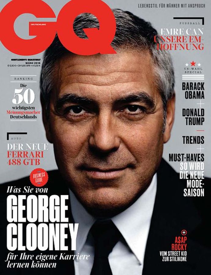 GENTLEMENS QUARTERLY GERMANY magazine side cover  March 2016