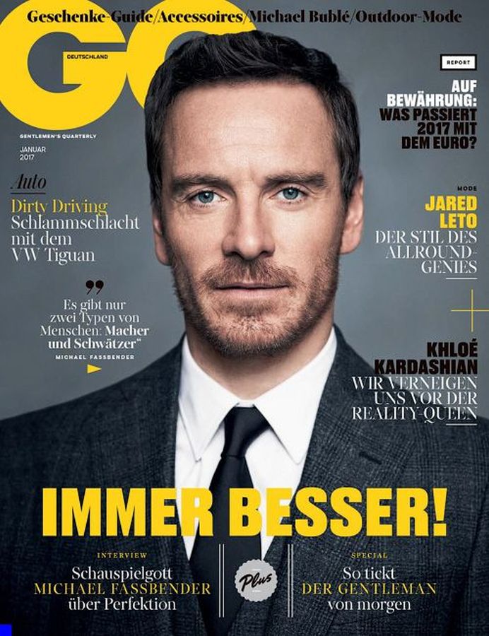 GENTLEMENS QUARTERLY GERMANY magazine side cover  January 2017