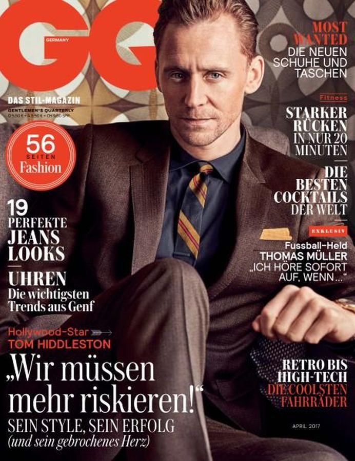 GENTLEMENS QUARTERLY GERMANY magazine side cover  April 2017
