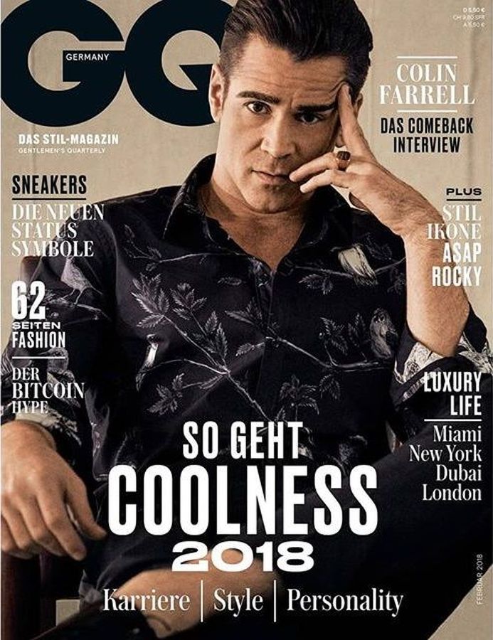GENTLEMENS QUARTERLY GERMANY magazine side cover  February 2018