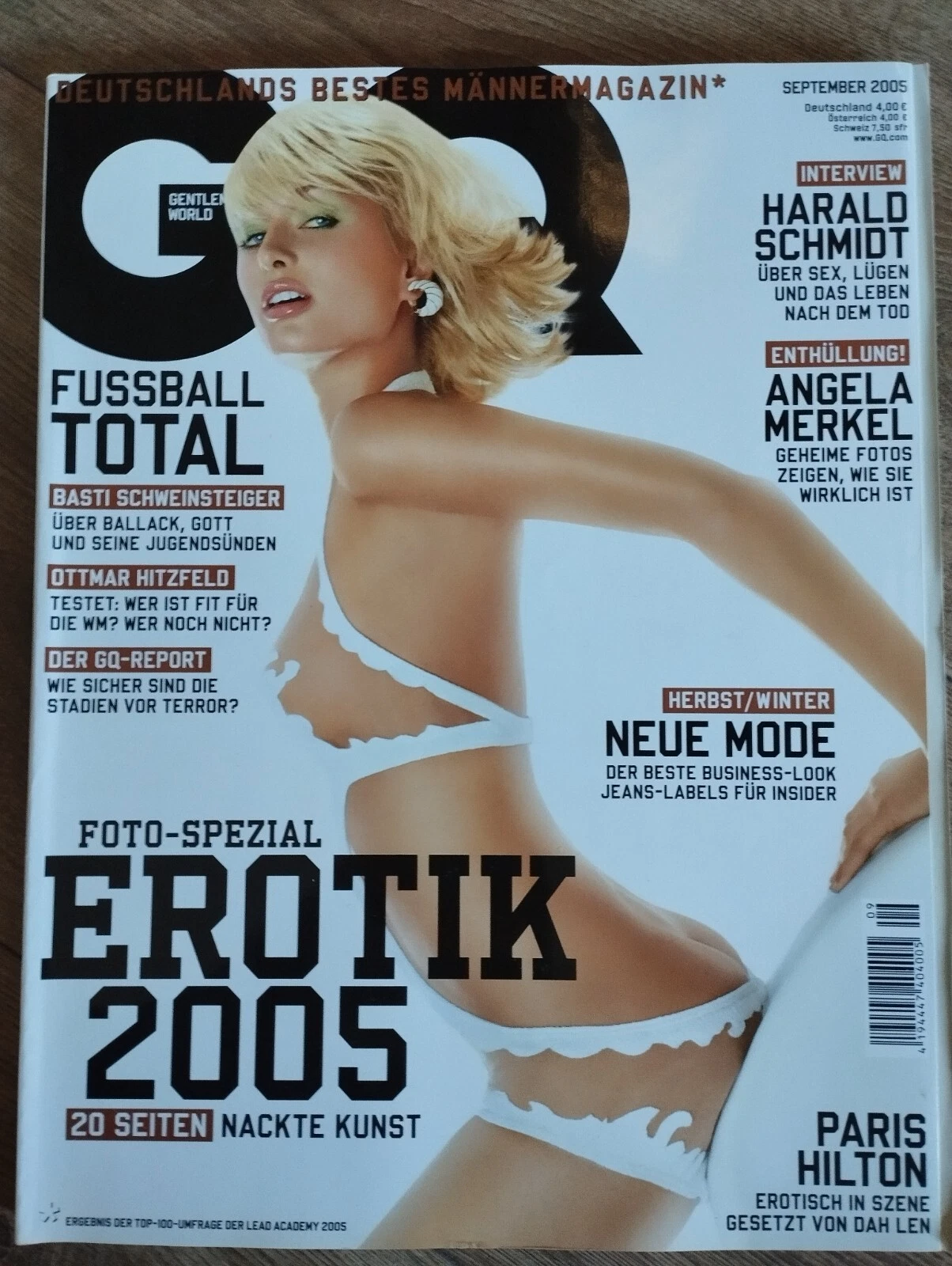 GENTLEMENS QUARTERLY GERMANY magazine side cover  September 2005