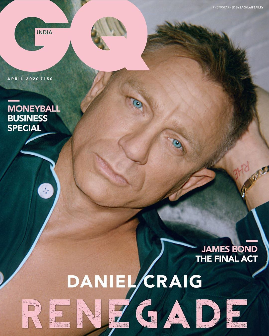GENTLEMENS QUARTERLY INDIA magazine side cover  April 2020