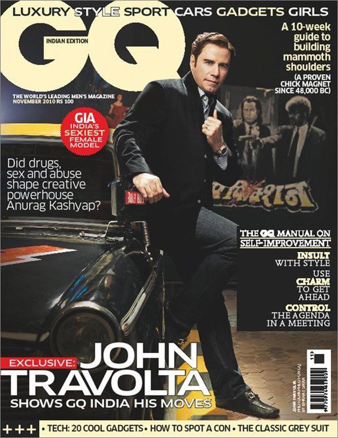 GENTLEMENS QUARTERLY INDIA magazine side cover  November 2010