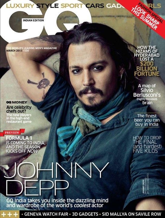 GENTLEMENS QUARTERLY INDIA magazine side cover  March 2011