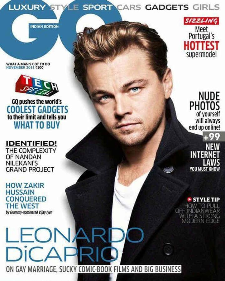 GENTLEMENS QUARTERLY INDIA magazine side cover  November 2011