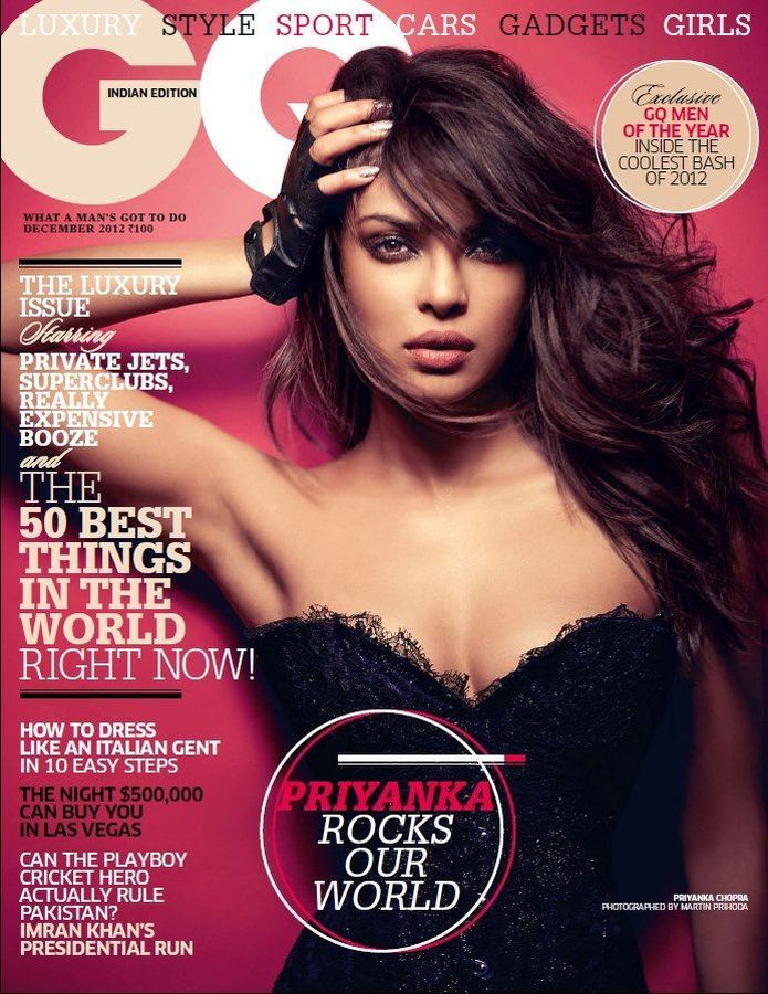 GENTLEMENS QUARTERLY INDIA magazine side cover  December 2012
